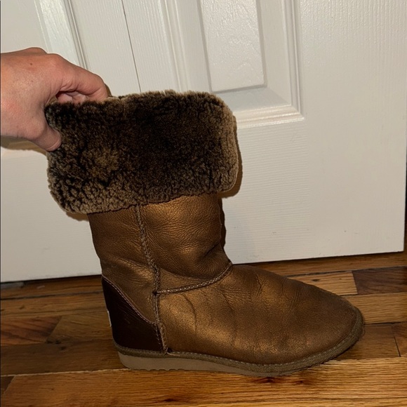 Rustic copper Retro Ugg Boots size 7.5 Leather Tall Boots - Picture 6 of 7